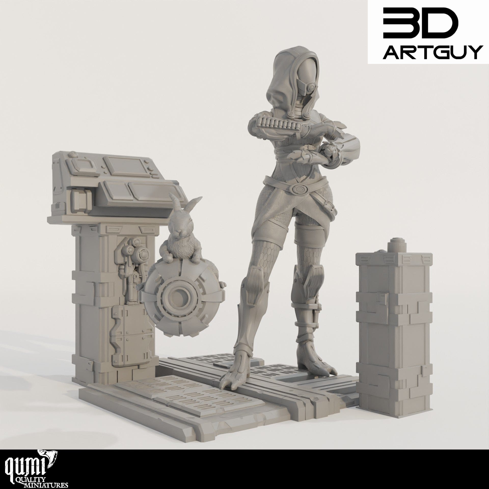 Tabletop RPG Miniature Quarian - Qumi Quality Miniatures - Qumi Wargaming Mini Model Figure