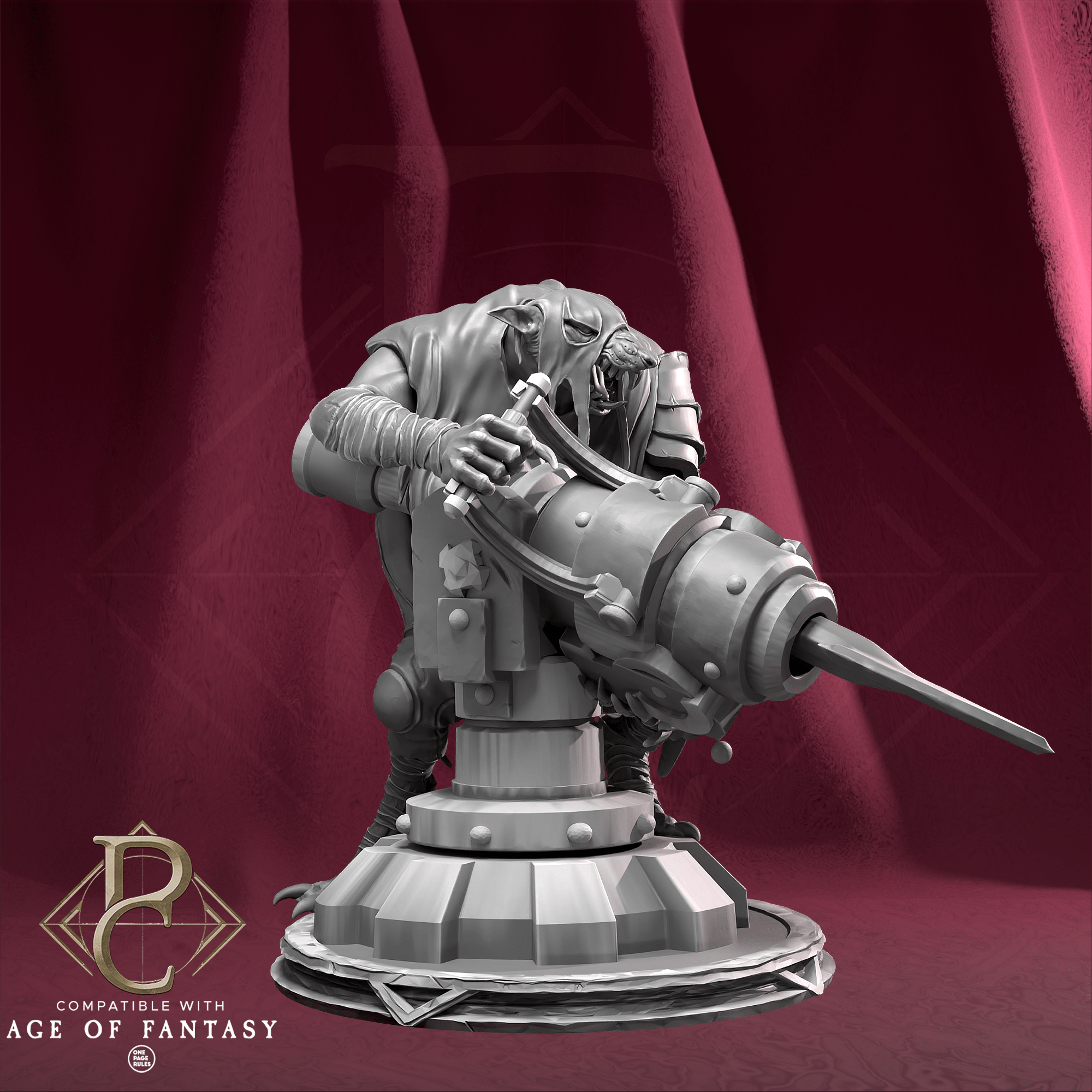 Tabletop RPG Miniature Rat - 32mm XL Size Qumi Parasite Collectibles Quality Miniatures - Qumi Wargaming Mini Model Figure