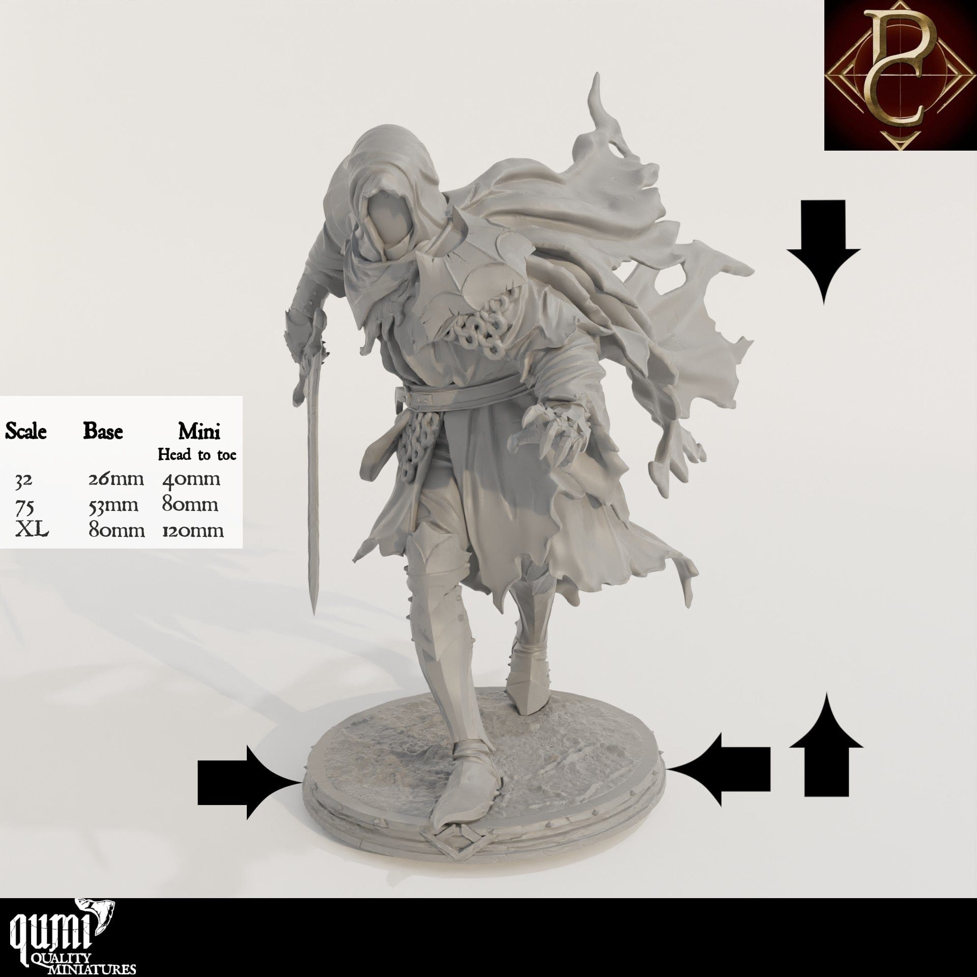 Tabletop RPG Miniature Savarkar - 32mm to XL Size - Qumi - Parasite Collectibles Quality Miniatures - Qumi Wargaming Mini Model Figure