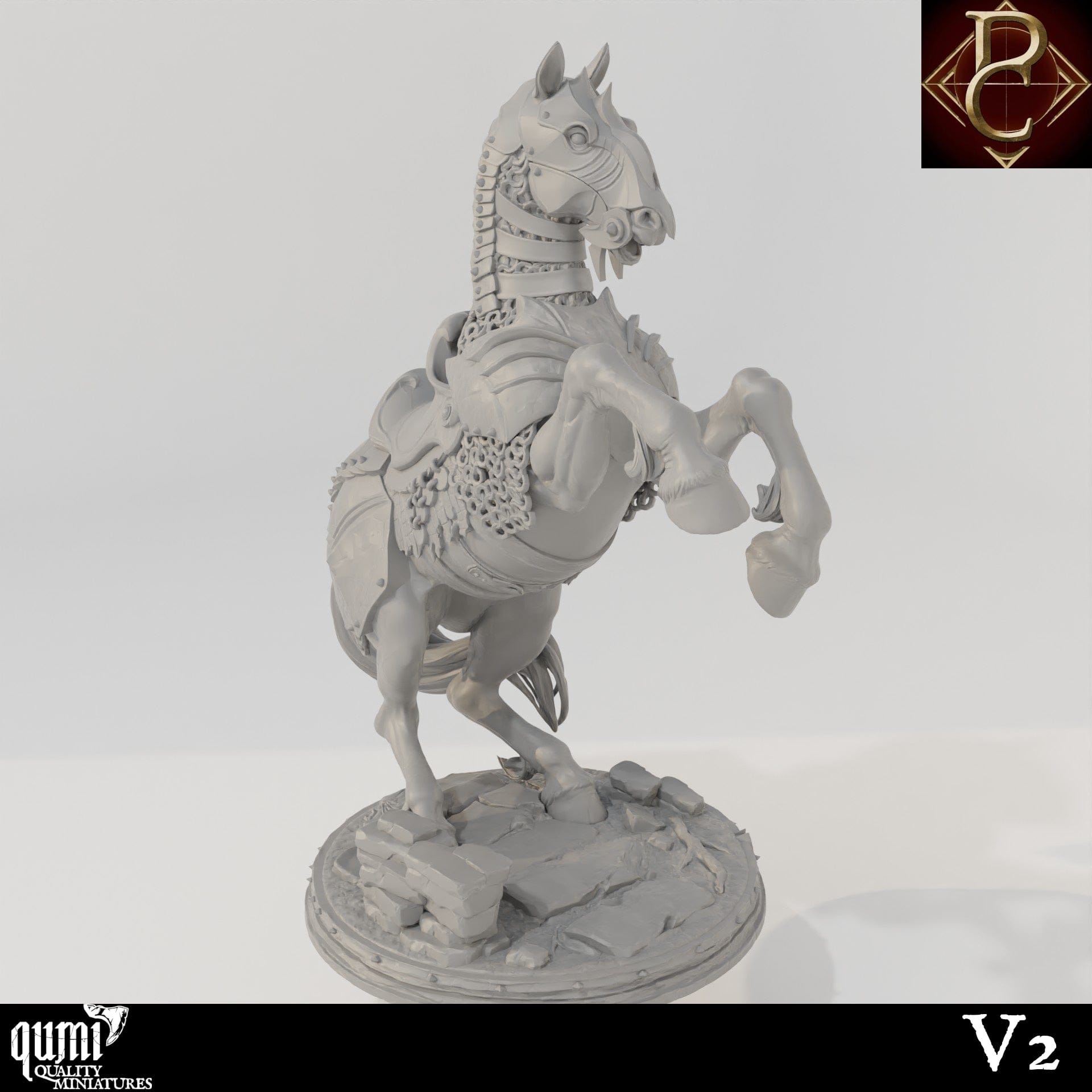 Tabletop RPG Miniature Savarkar and Dark Horse - 32mm to XL Size - Qumi - Parasite Collectibles Quality Miniatures - Qumi Wargaming Mini Model Figure