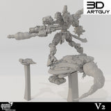 Human Shooter Tabletop Miniature - Shooty Alien by Qumi, 3D printed resin tabletop miniature for RPGs, wargaming and painting