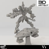 Human Shooter Tabletop Miniature - Shooty Alien by Qumi, 3D printed resin tabletop miniature for RPGs, wargaming and painting