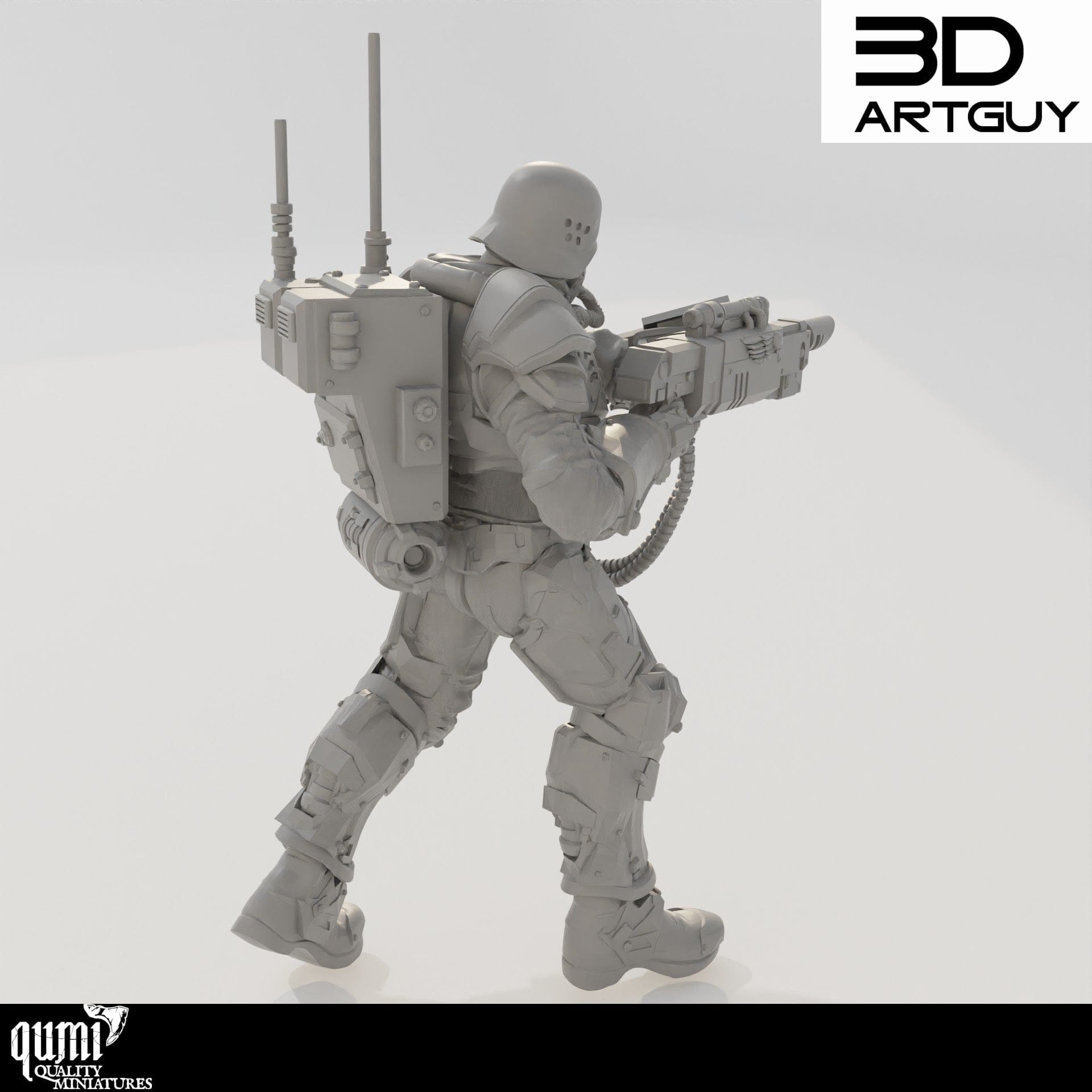 Tabletop RPG Miniature Soldier - Qumi Quality Miniatures - Qumi Wargaming Mini Model Figure