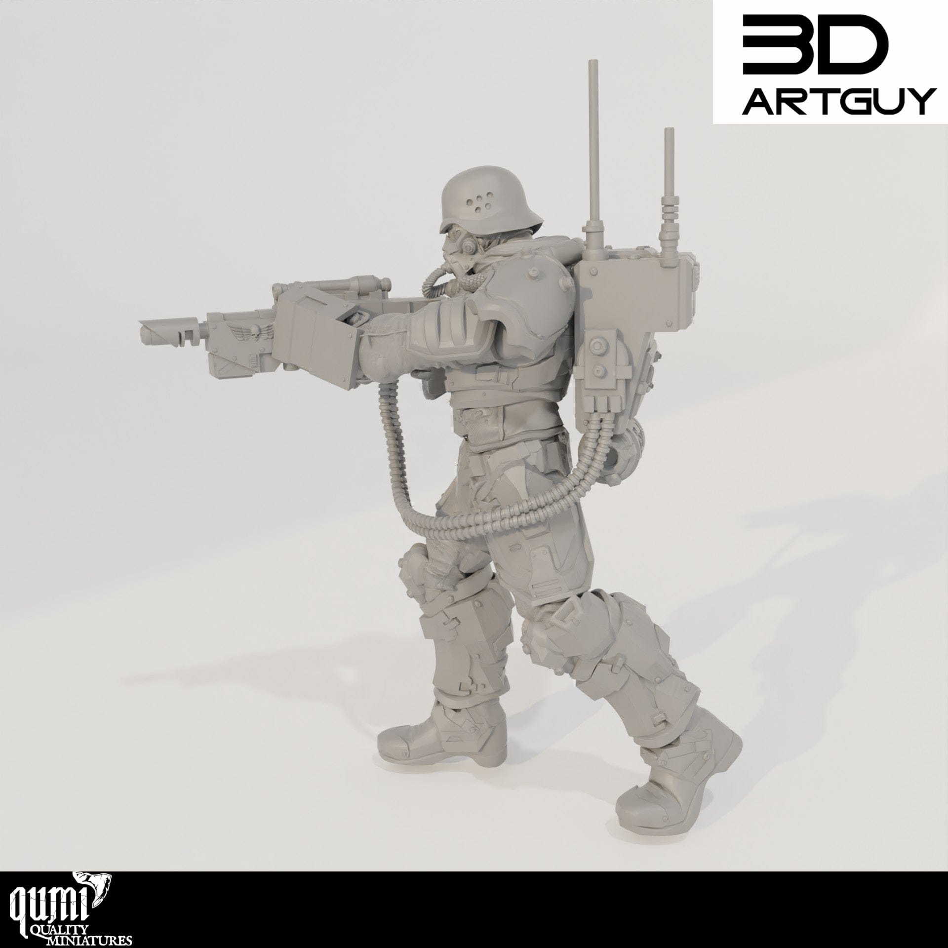 Tabletop RPG Miniature Soldier - Qumi Quality Miniatures - Qumi Wargaming Mini Model Figure