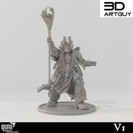 Tabletop RPG Miniature Sorcerer Qumi - 3D ArtGuy Quality Miniatures - Qumi Wargaming Mini Model Figure