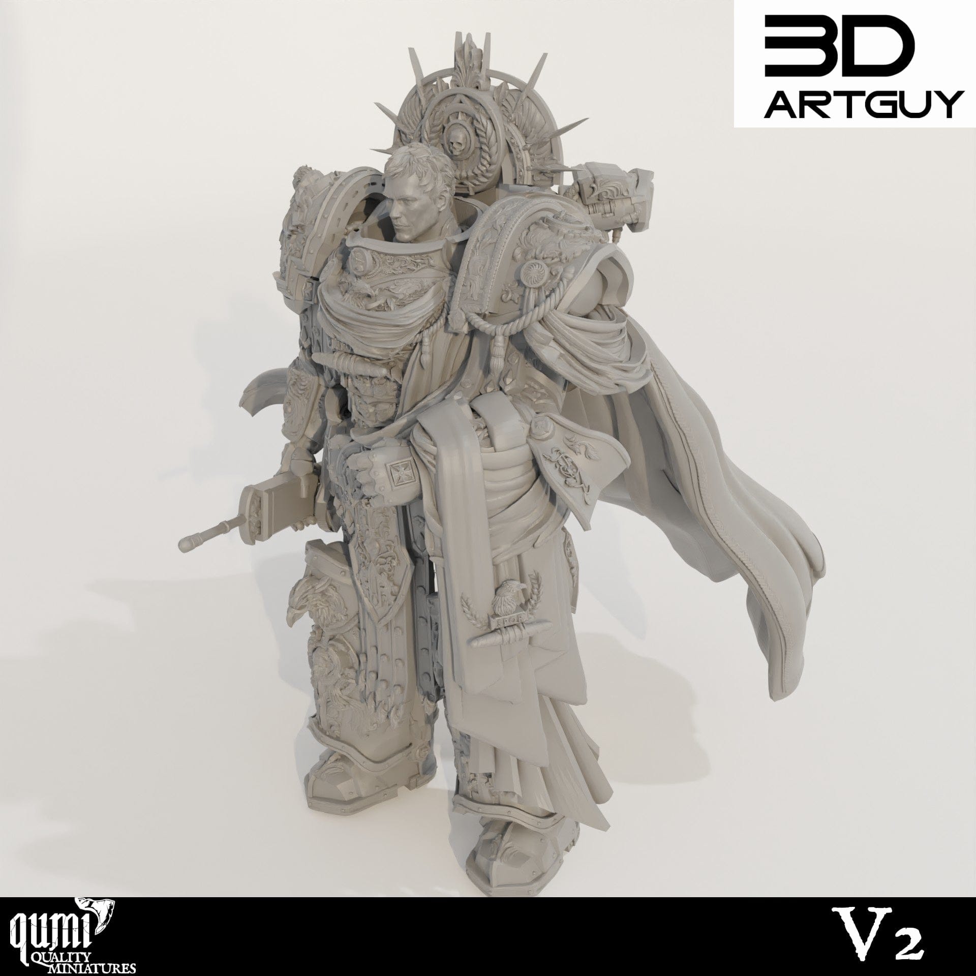 Tabletop RPG Miniature Space Caesar - Qumi Quality Miniatures - Qumi Wargaming Mini Model Figure