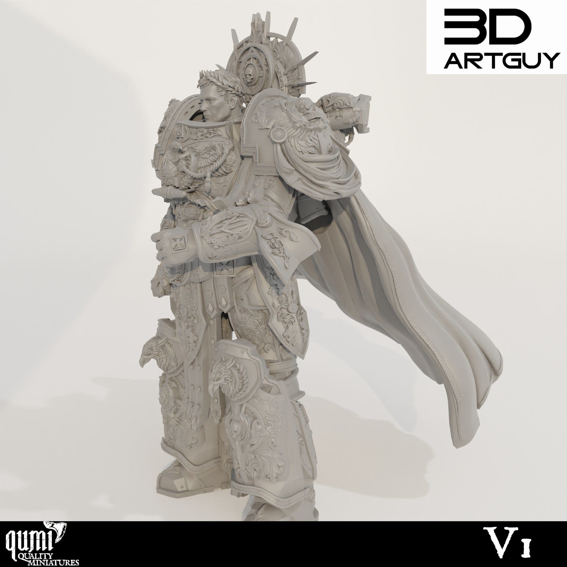 Tabletop RPG Miniature Space Caesar - Qumi Quality Miniatures - Qumi Wargaming Mini Model Figure