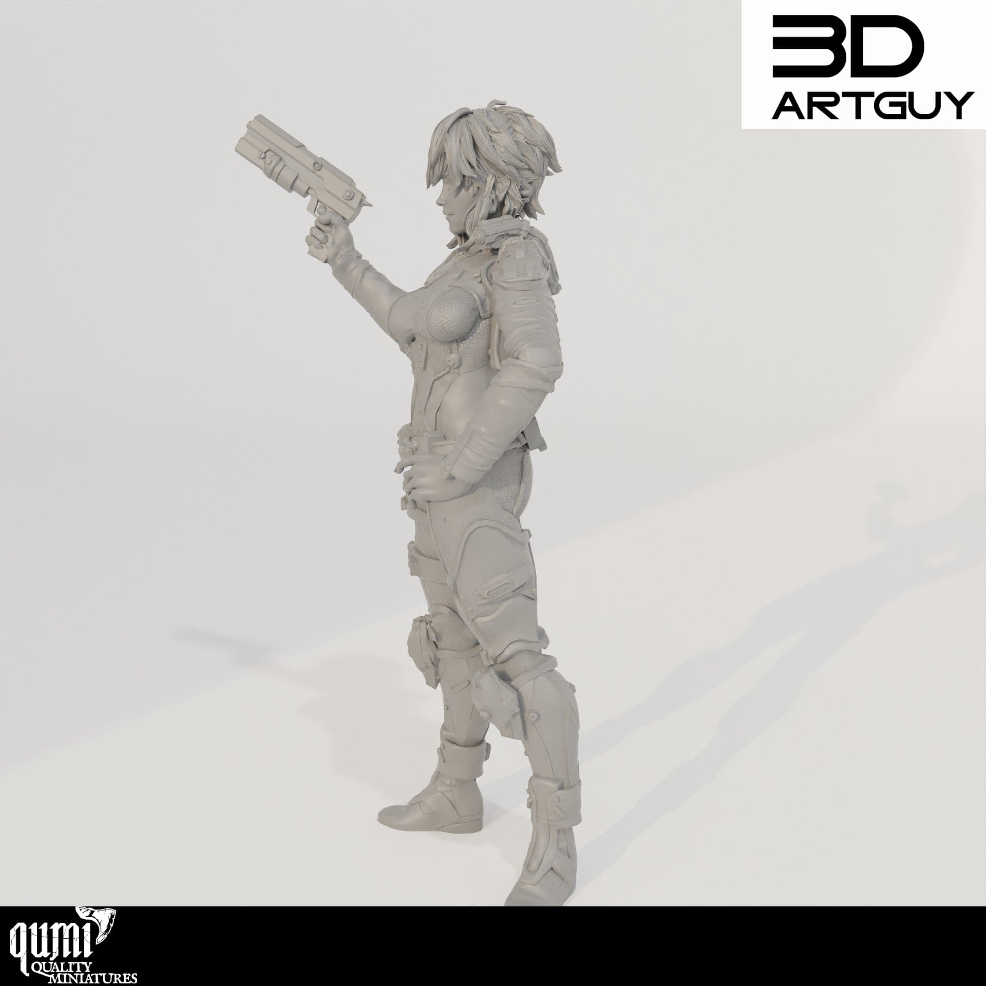 Tabletop RPG Miniature Space Cop - Qumi Quality Miniatures - Qumi Wargaming Mini Model Figure