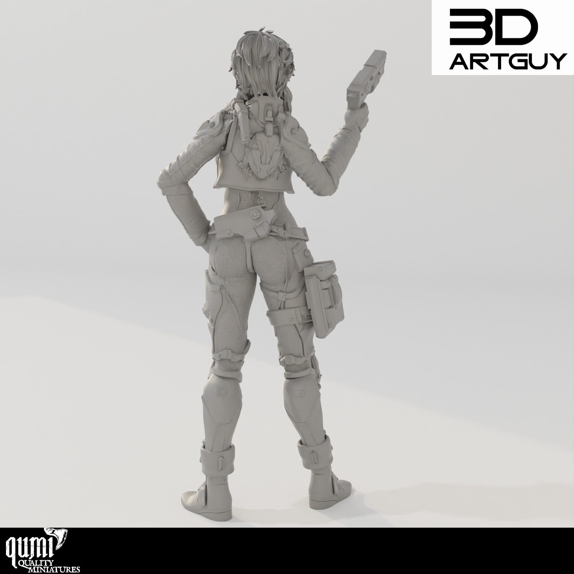 Tabletop RPG Miniature Space Cop - Qumi Quality Miniatures - Qumi Wargaming Mini Model Figure