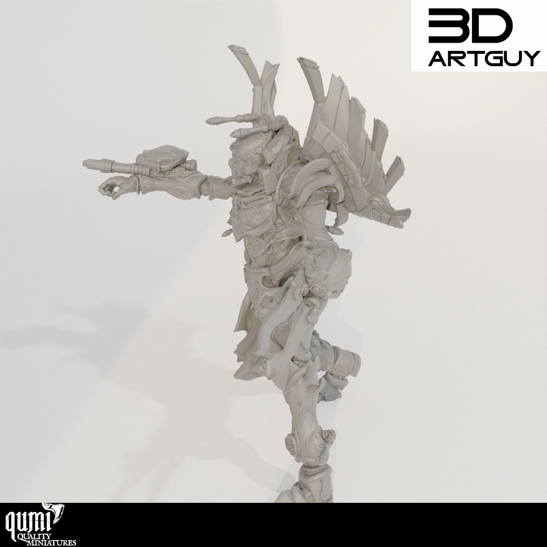 Tabletop RPG Miniature Space Elf Titan - Size XL - Qumi Quality Miniatures - Qumi Wargaming Mini Model Figure