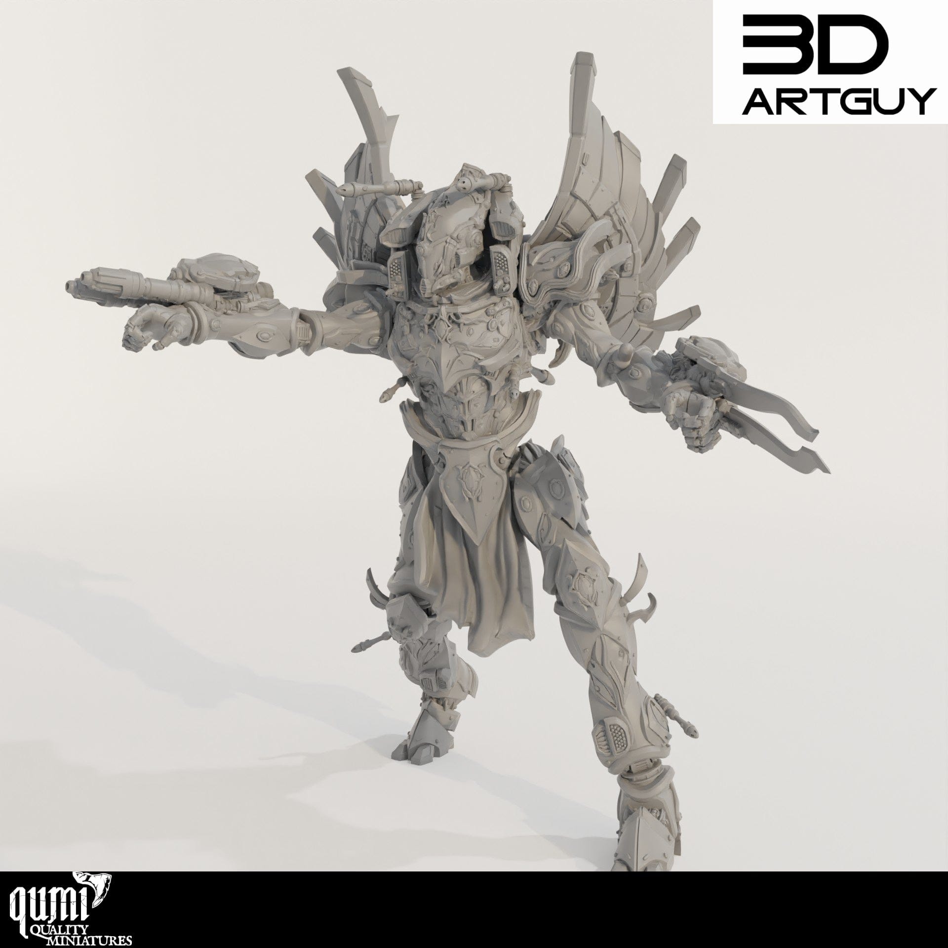 Tabletop RPG Miniature Space Elf Titan - Size XL - Qumi Quality Miniatures - Qumi Wargaming Mini Model Figure