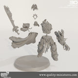 Miniature Space Warrior Emperor Lord Ruler from Qumi Quality Miniatures, ideal for tabletop RPG and wargaming displays.