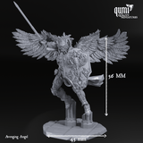 Avenging Angel Modell mit Maßangaben für Höhe und Basisbreite