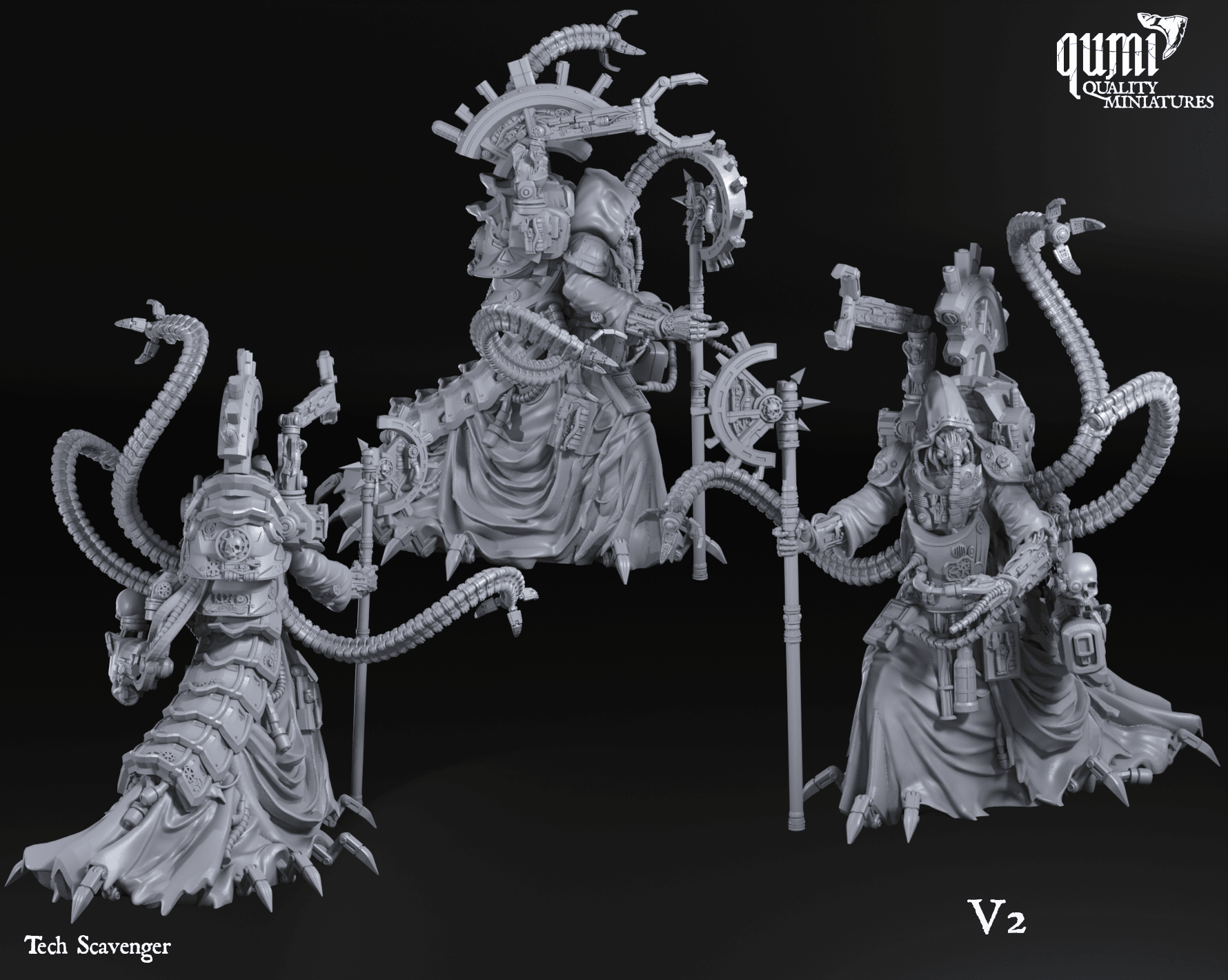 Tabletop RPG Miniature Space Warrior TechScavenger Quality Miniatures - Qumi Wargaming Mini Model Figure