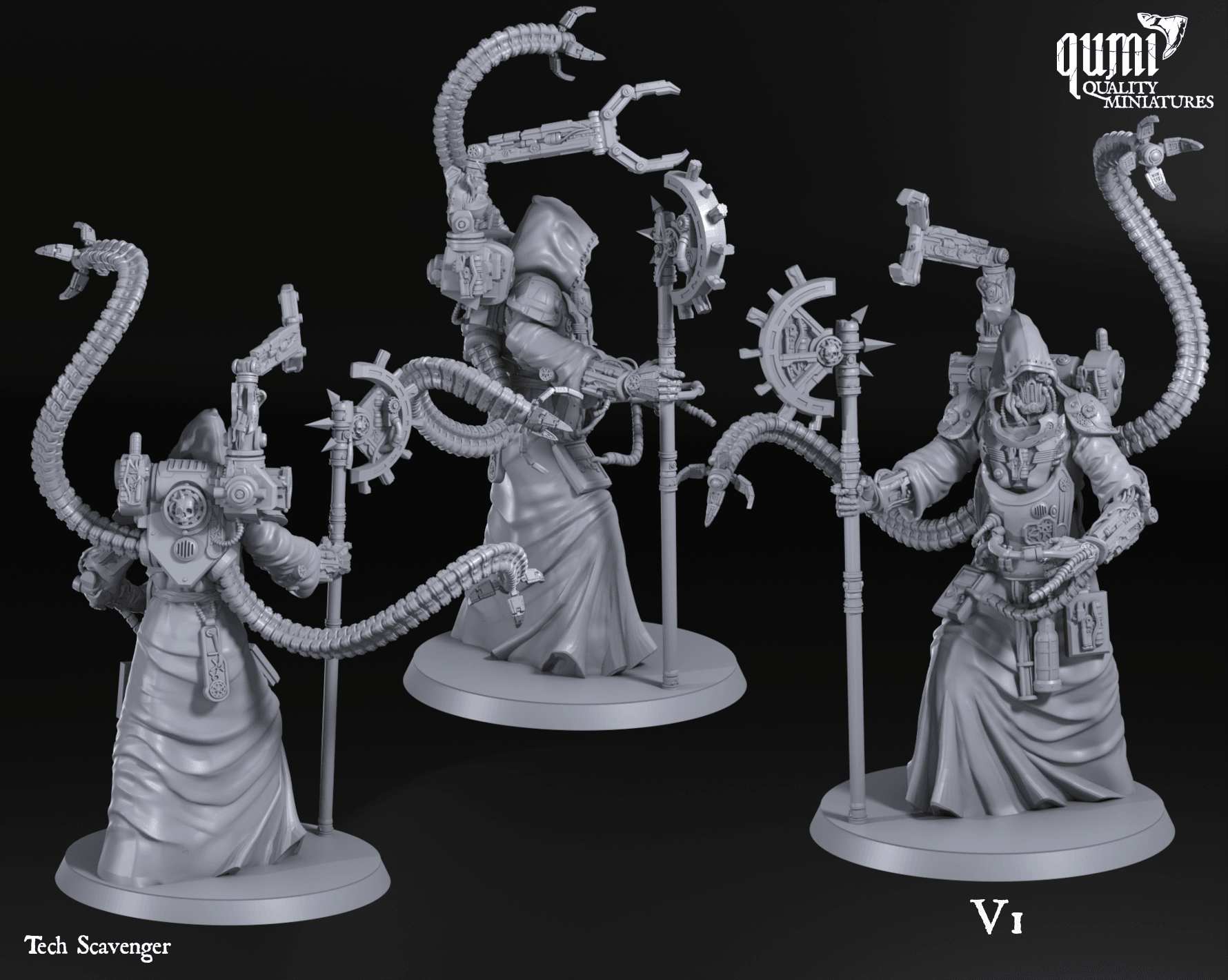 Tabletop RPG Miniature Space Warrior TechScavenger Quality Miniatures - Qumi Wargaming Mini Model Figure