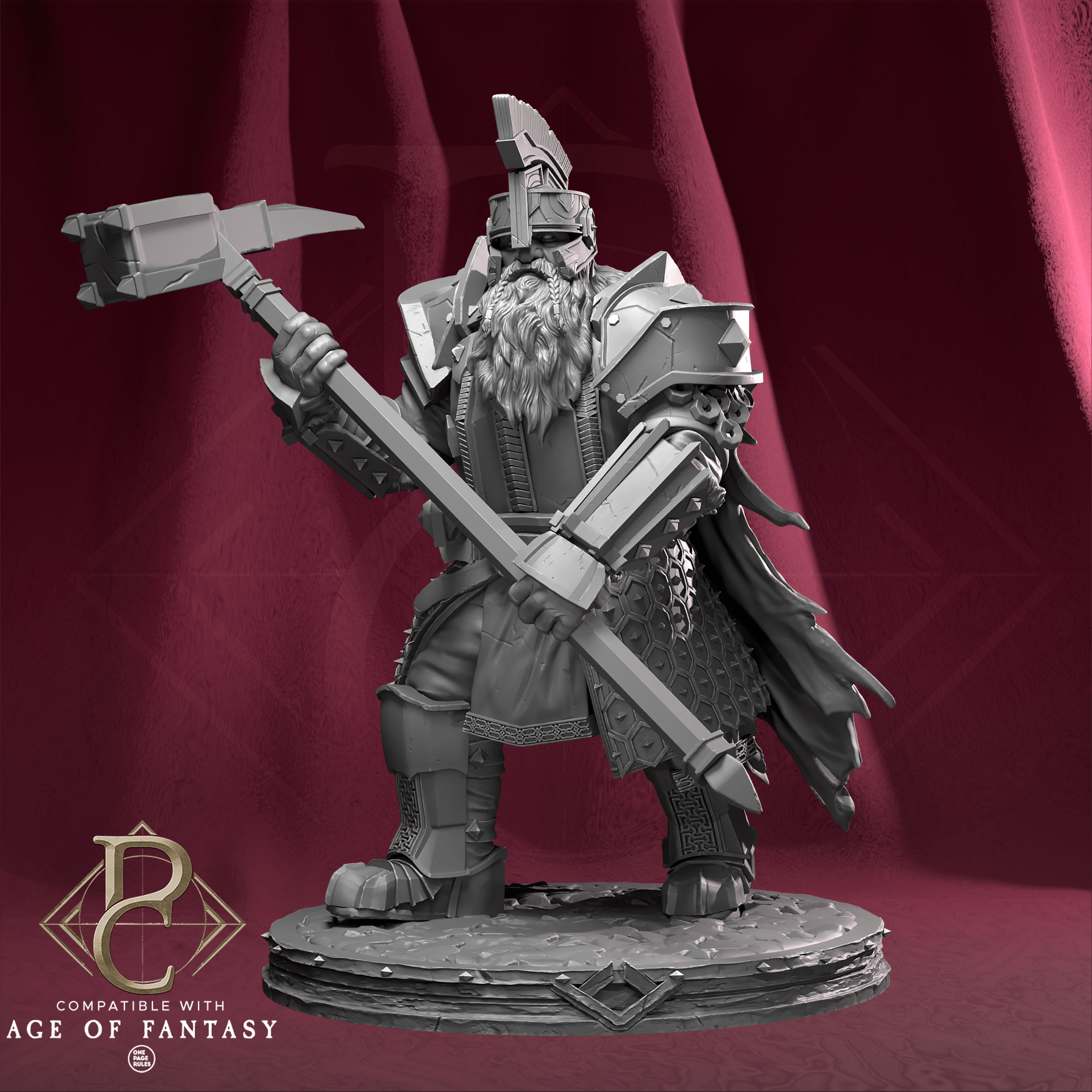 Tabletop RPG Miniature Stormkeeper Torbjorn on Foot 32mm XL Size Qumi Parasite Collectibles Quality Miniatures - Qumi Wargaming Mini Model Figure