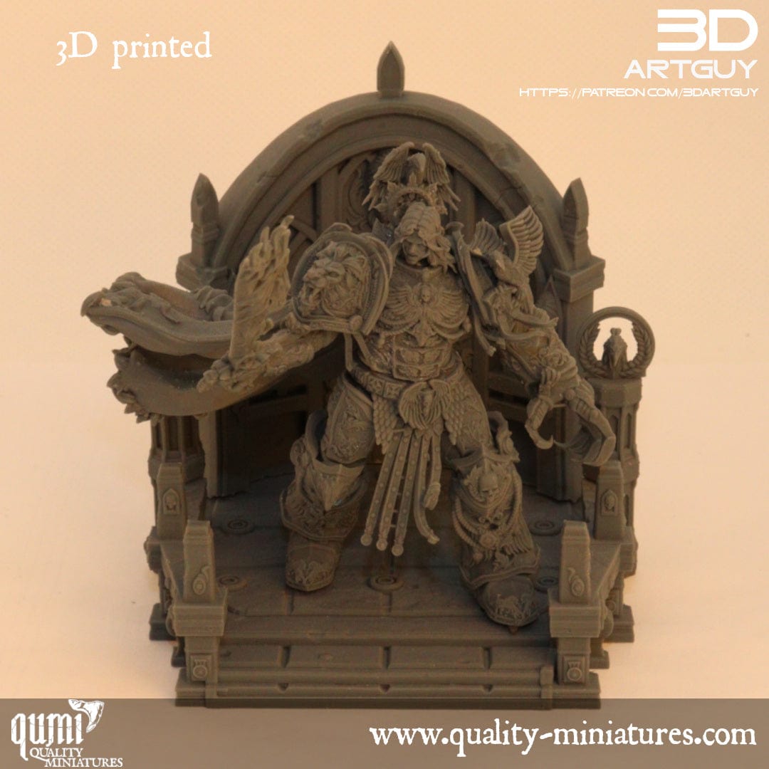 Tabletop RPG Miniature Terrain Space Warrior Emperor Lord Ruler - Qumi Quality Miniatures - Qumi Wargaming Mini Model Figure
