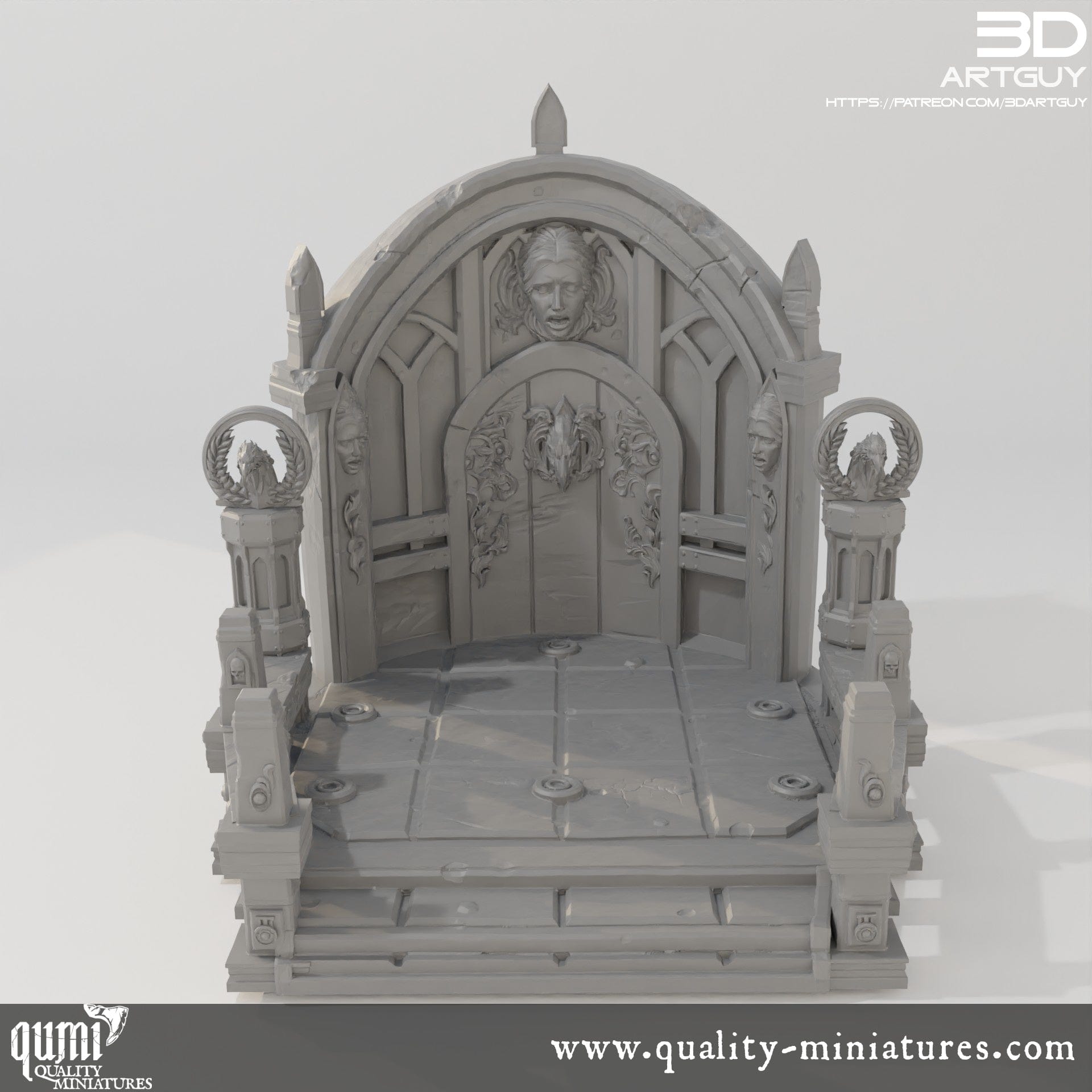 Tabletop RPG Miniature Terrain Space Warrior Emperor Lord Ruler - Qumi Quality Miniatures - Qumi Wargaming Mini Model Figure