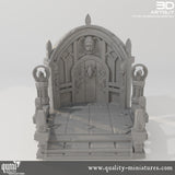 Empty gothic platform terrain piece with intricate carvings and eagle details.