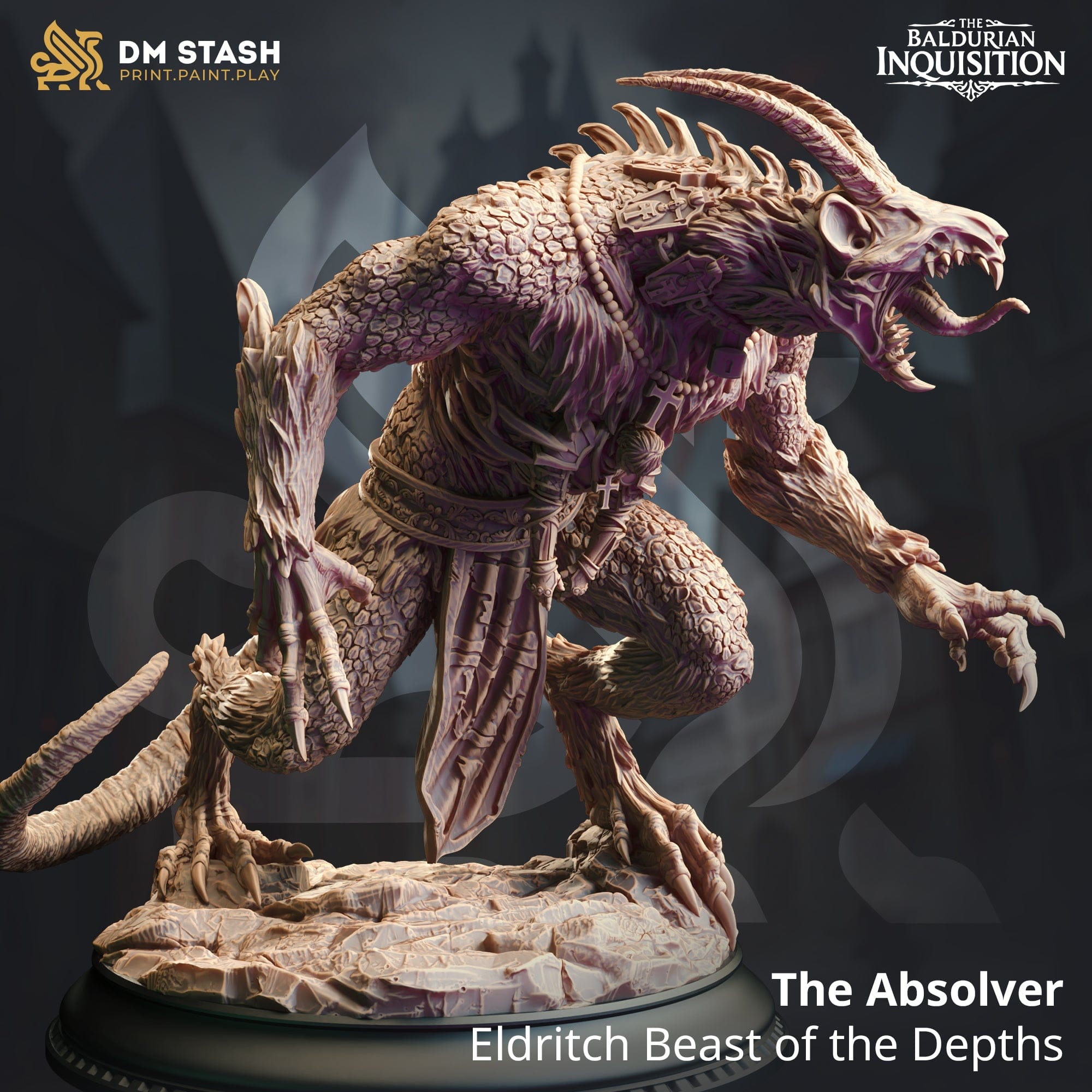 Tabletop RPG Miniature The Absolver - 32mm Qumi DM Stash Quality Miniatures - Qumi Wargaming Mini Model Figure