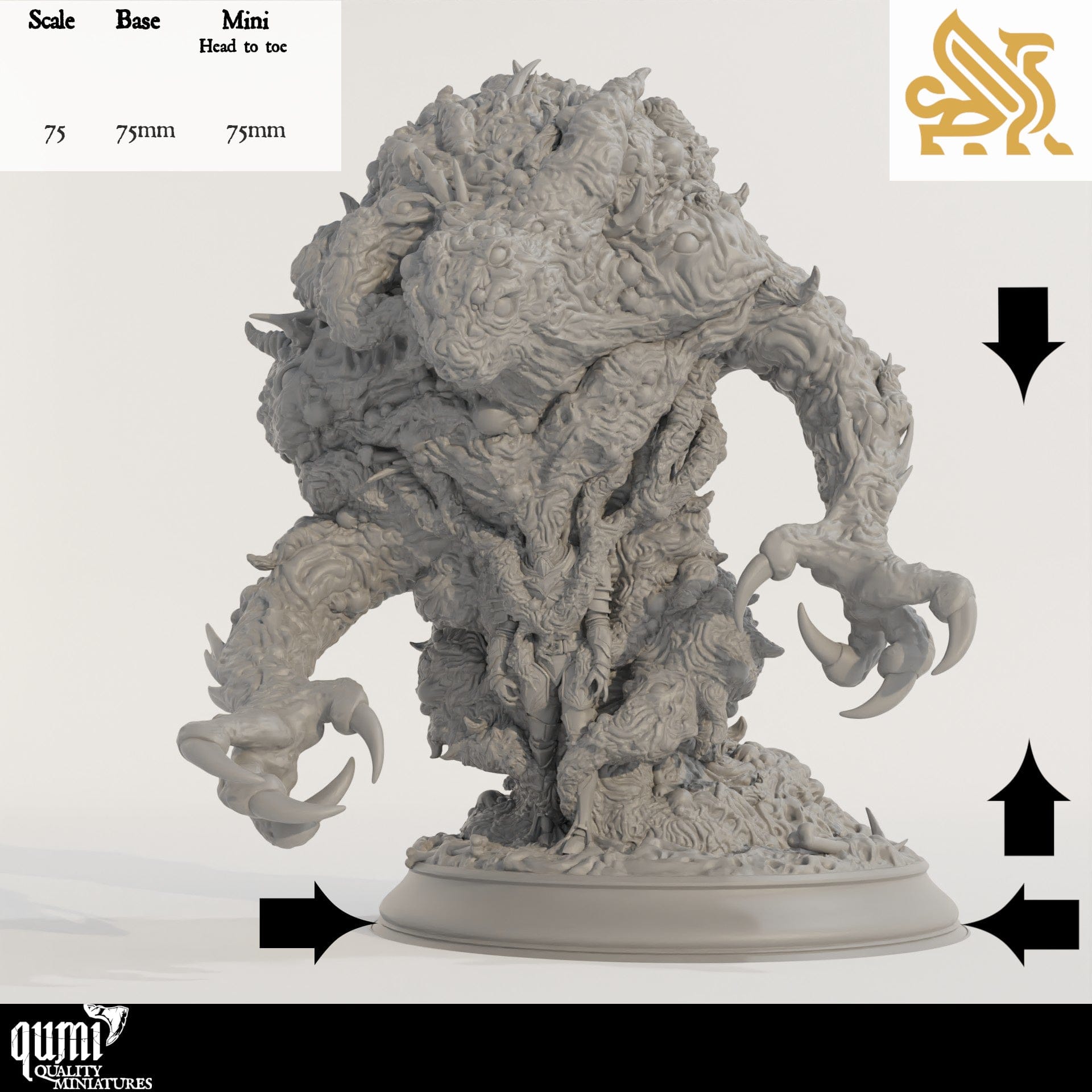 Tabletop RPG Miniature The Amalgamation - 32mm - Qumi - DM Stash Quality Miniatures - Qumi Wargaming Mini Model Figure