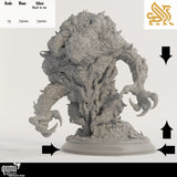 Monster Tabletop Miniature - The Amalgamation by Qumi, 3D printed resin tabletop miniature for RPGs, wargaming and painting
