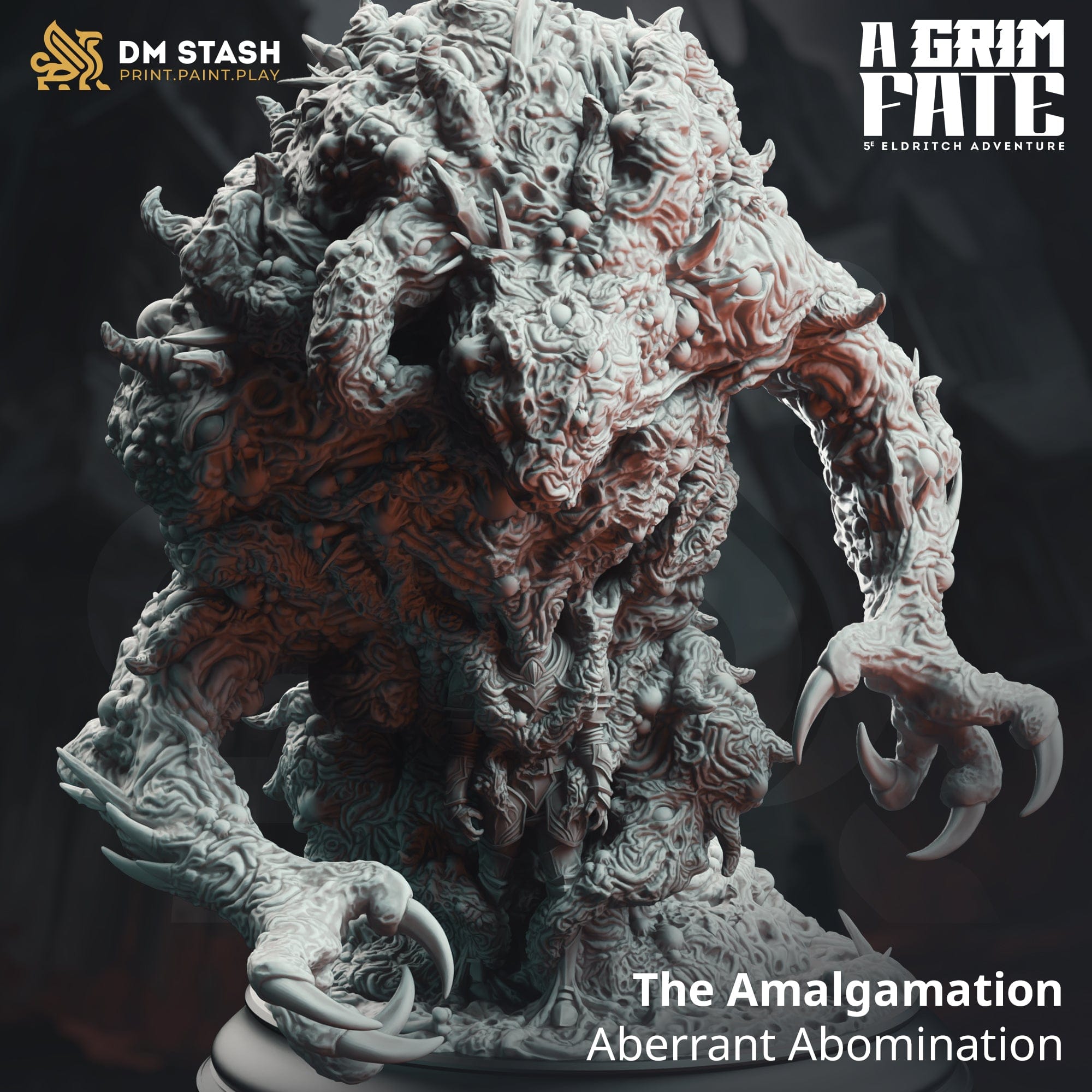 Tabletop RPG Miniature The Amalgamation - 32mm - Qumi - DM Stash Quality Miniatures - Qumi Wargaming Mini Model Figure