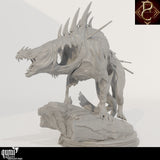 Left side angle of the Beast of Vaudange creature featuring sharp spines and detailed skin texture.