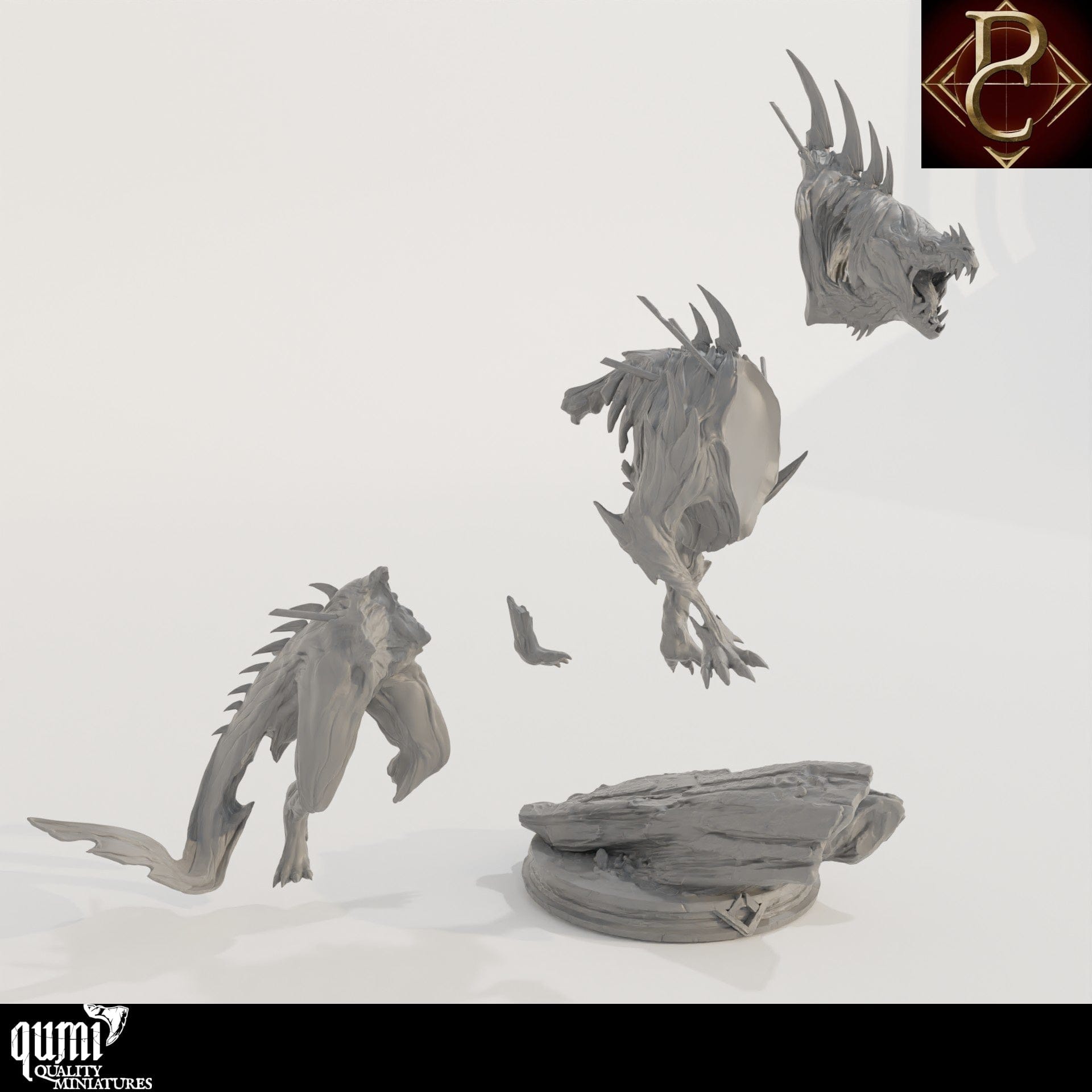 Tabletop RPG Miniature The Beast of Vaudange - XL size - Qumi - Parasite Collectibles Quality Miniatures - Qumi Wargaming Mini Model Figure