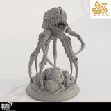 Front-facing view of the Mind Walker monster creature with its brain-like head