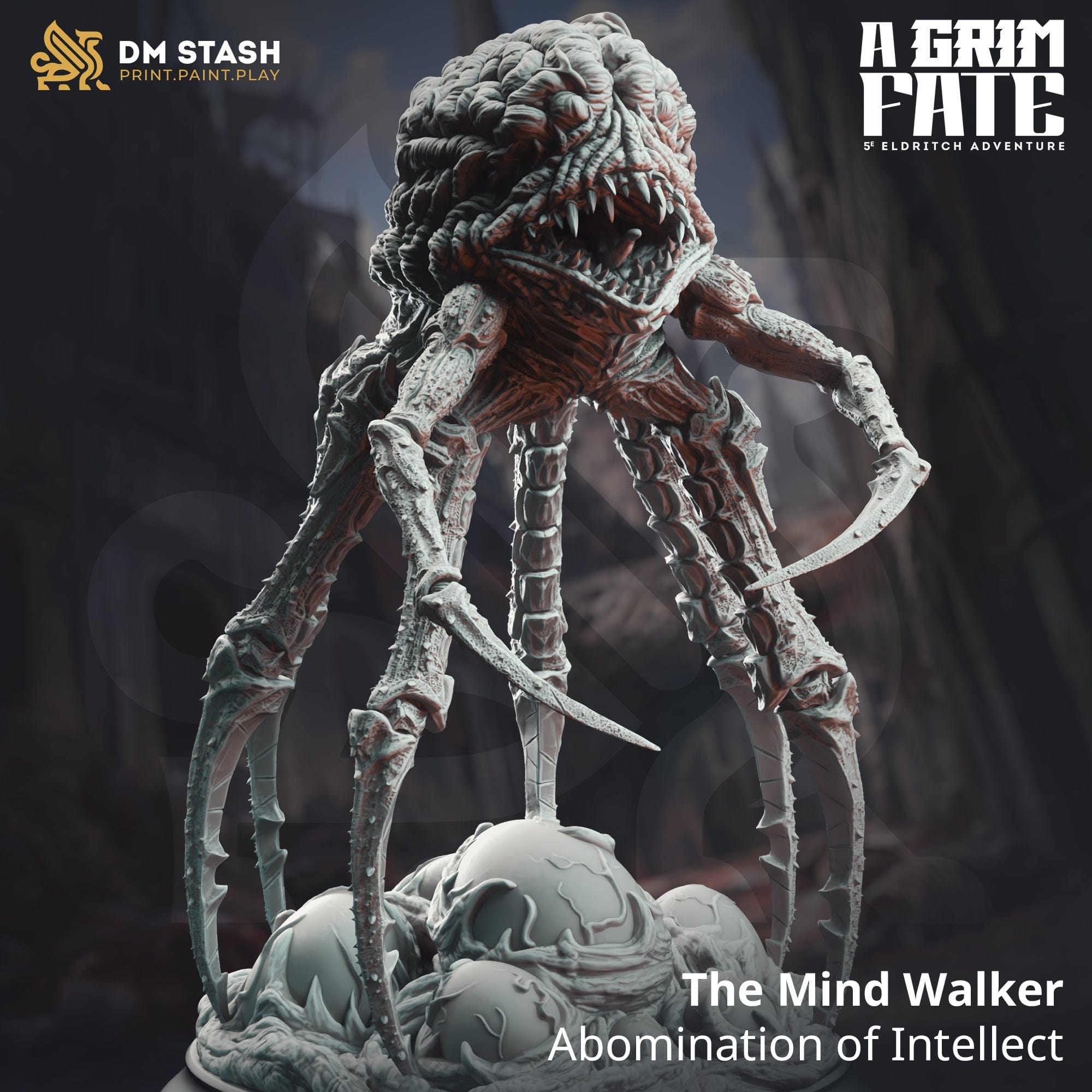 Tabletop RPG Miniature The Mind Walker - 32mm 75mm - Qumi - DM Stash Quality Miniatures - Qumi Wargaming Mini Model Figure