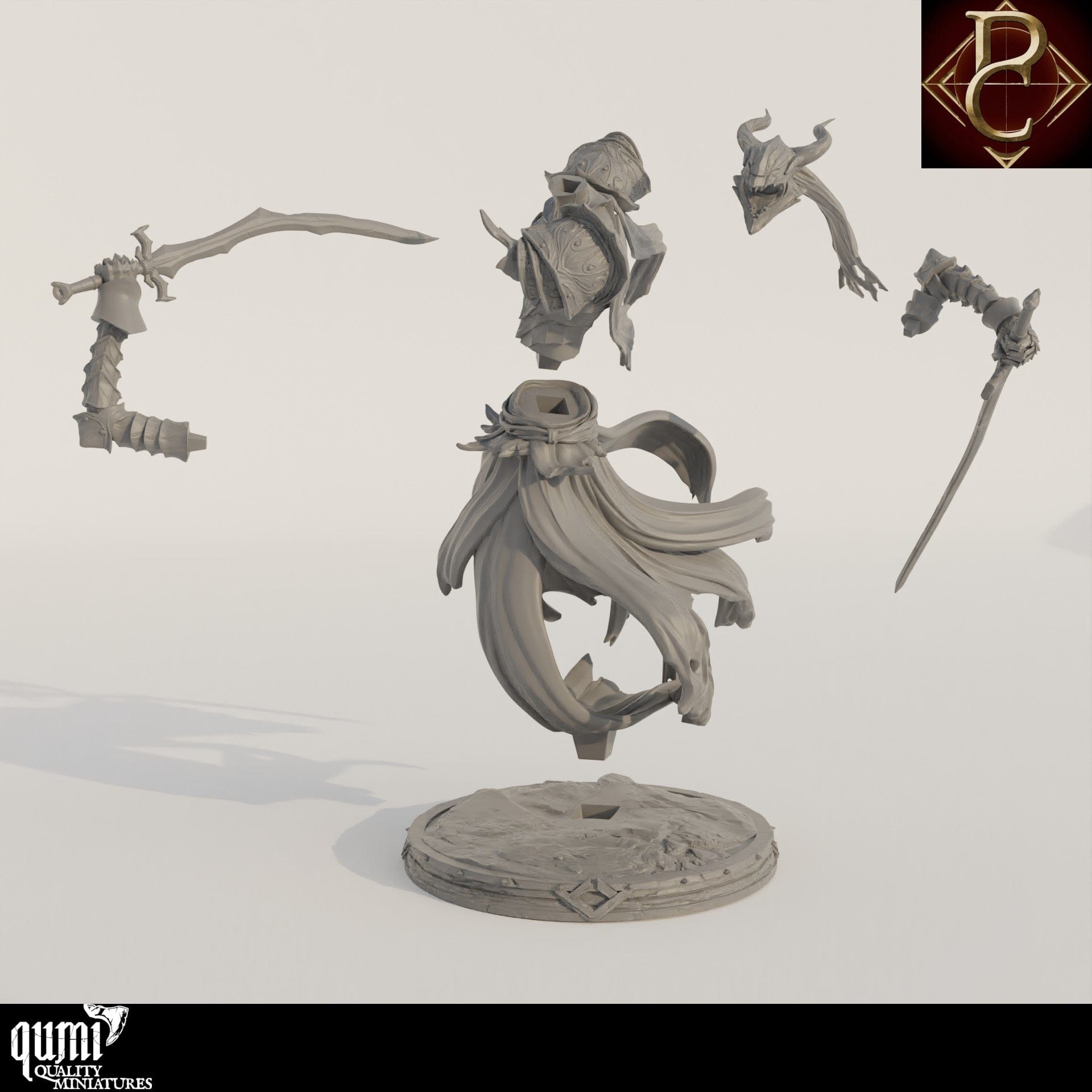 Tabletop RPG Miniature The Sorrow of Terrimor - 32mm to Xl size Qumi - Parasite Collectibles Quality Miniatures - Qumi Wargaming Mini Model Figure