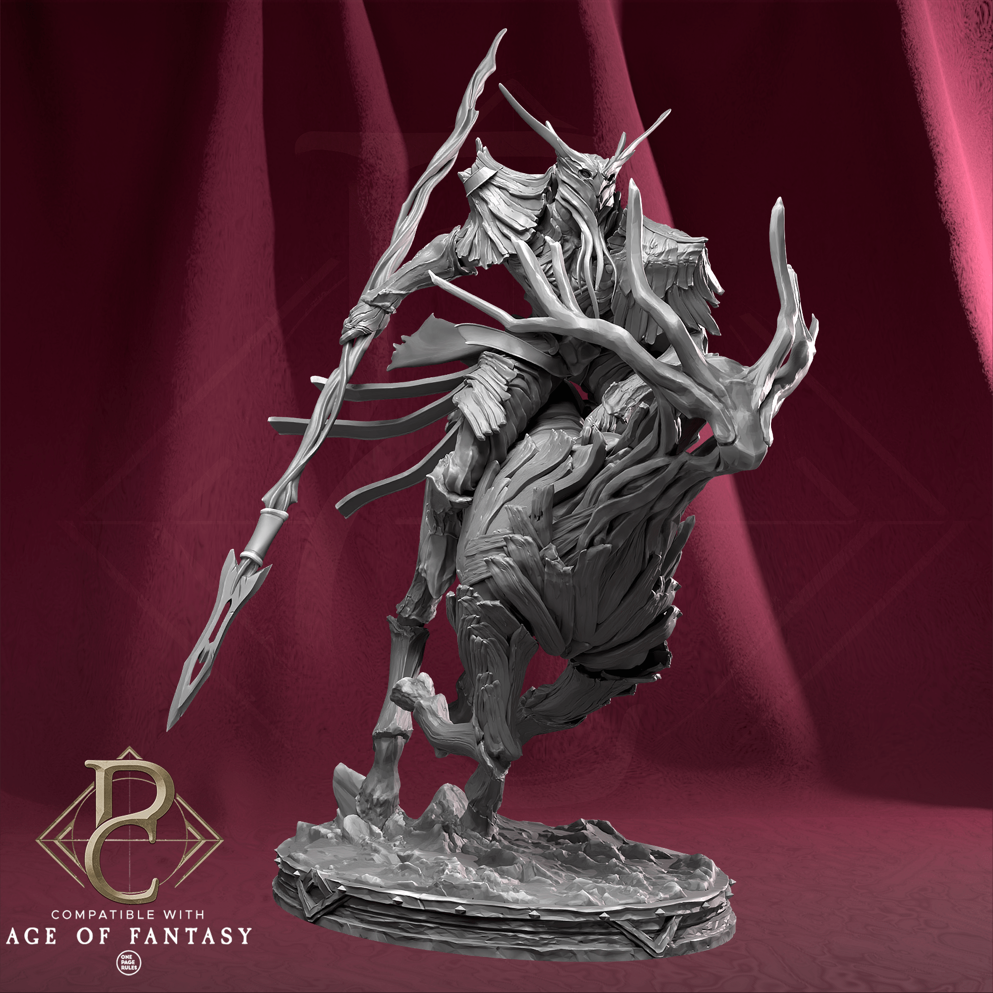 Tabletop RPG Miniature The verdant sentinel On Deer - 32mm 75mm Qumi Parasite Collectibles Quality Miniatures - Qumi Wargaming Mini Model Figure