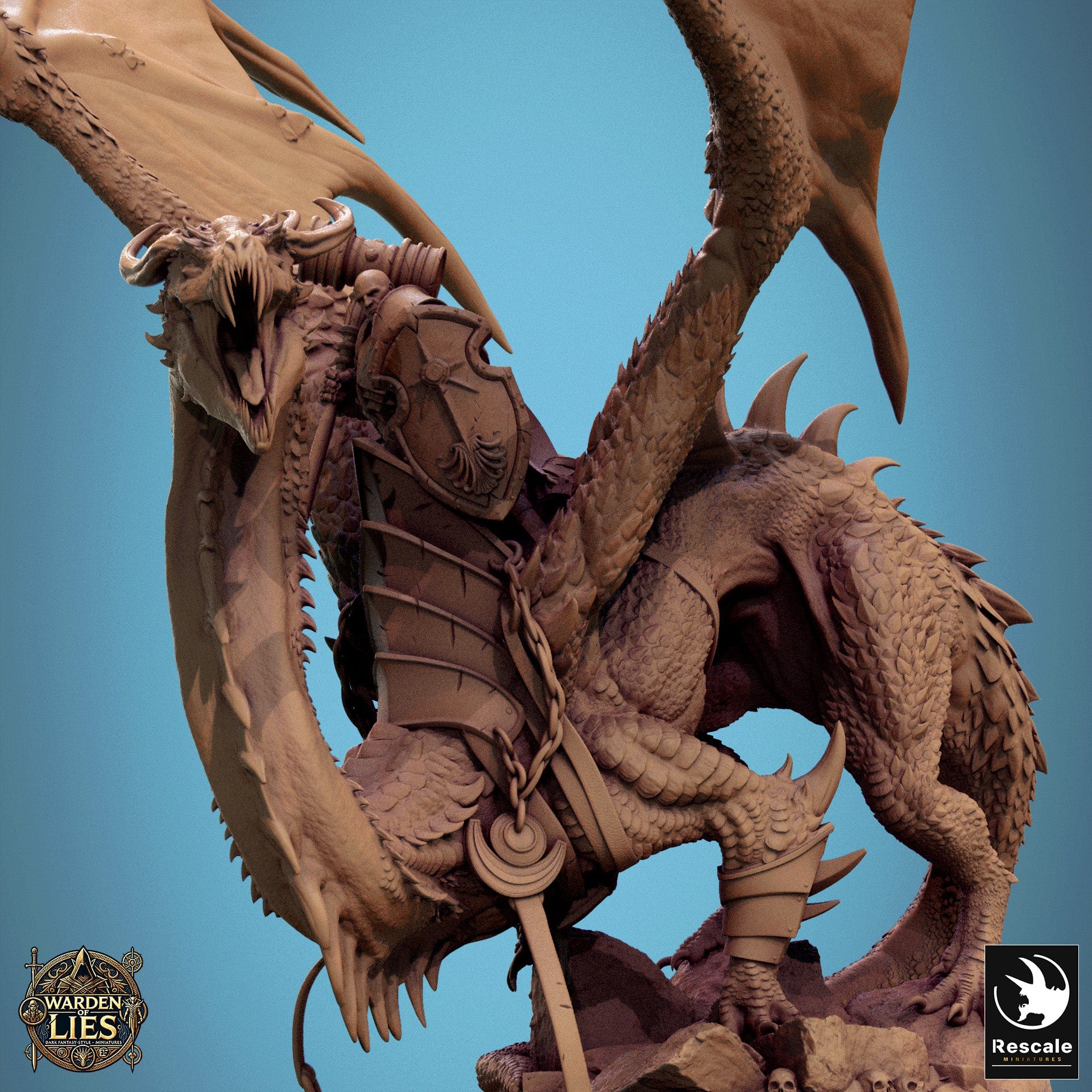 Tabletop RPG Miniature Thorn Dragon - 32mm Qumi Rescale Miniatures Quality Miniatures - Qumi Wargaming Mini Model Figure