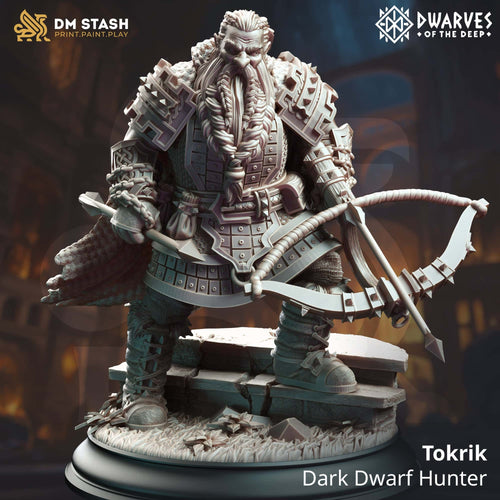 Fantasy Zwergenjäger Miniatur Tokrik 32mm 75mm DM Stash
