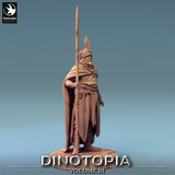 Side profile view of the human spear fighter character model