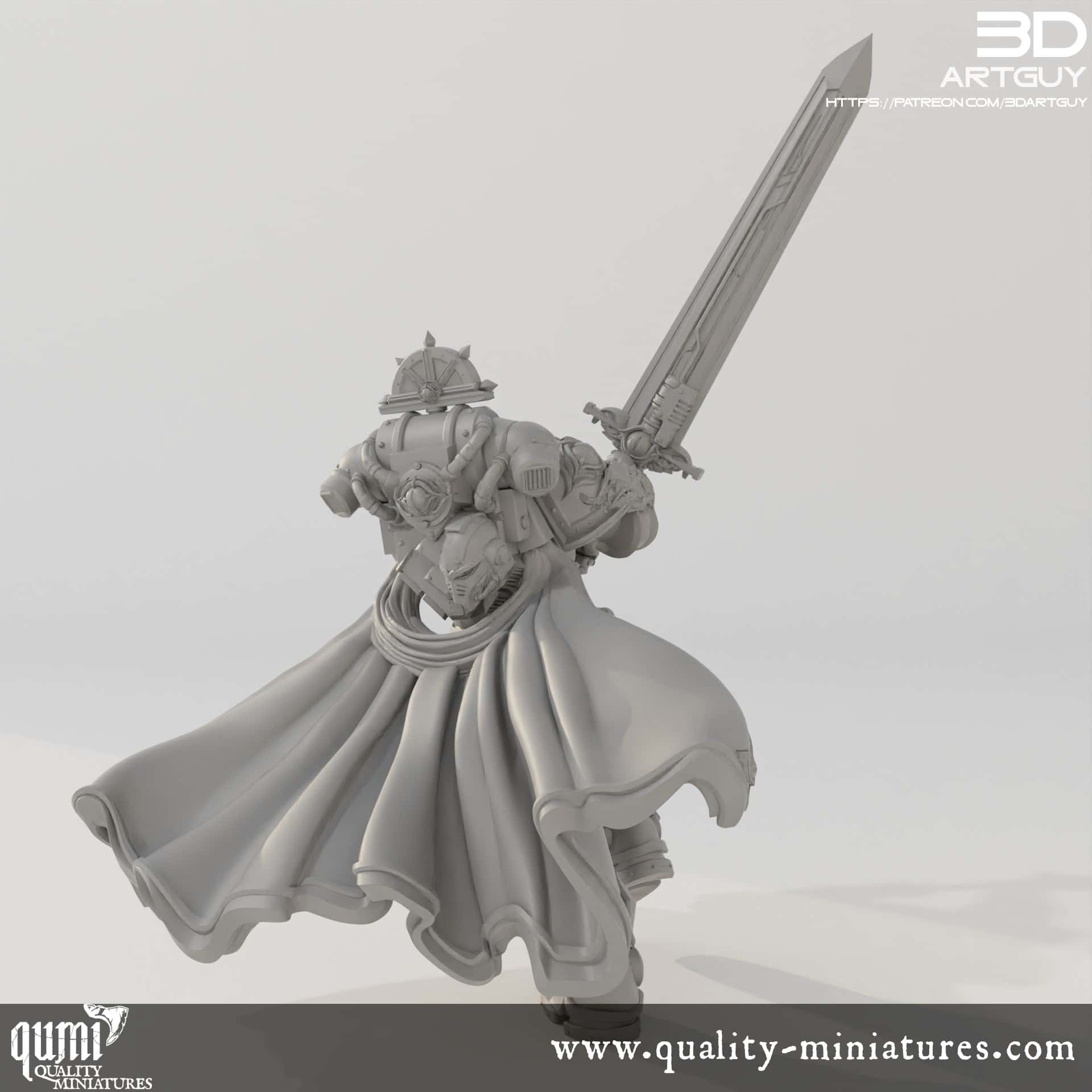 Tabletop RPG Miniature Traitor Commander - Qumi Quality Miniatures - Qumi Wargaming Mini Model Figure