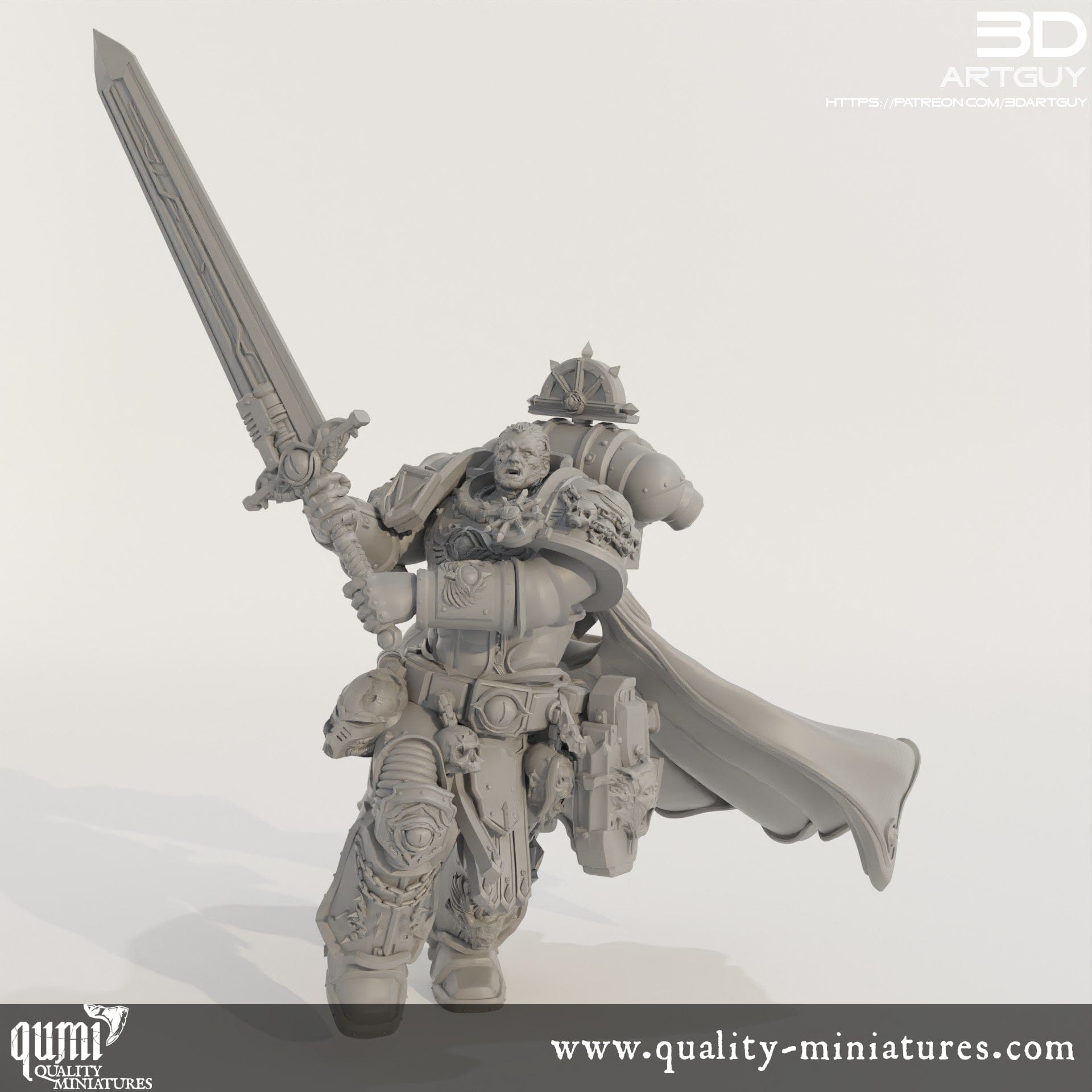 Tabletop RPG Miniature Traitor Commander - Qumi Quality Miniatures - Qumi Wargaming Mini Model Figure