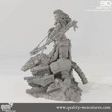 Tribal Warrior Tabletop Diorama by Qumi, resin tabletop diorama for RPG scenes and painting