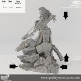 Tribal Warrior Tabletop Diorama by Qumi, resin tabletop diorama for RPG scenes and painting