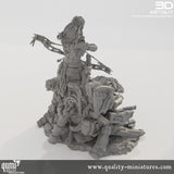 Tribal Warrior Tabletop Diorama by Qumi, resin tabletop diorama for RPG scenes and painting