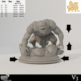 V1 variant standing Trogg cannibal above its rocky base, render.
