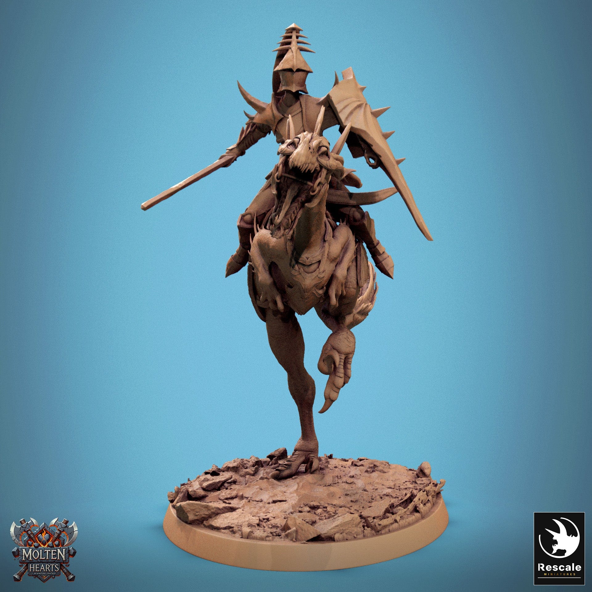 Tabletop RPG Miniature Velocisaurus - 32mm Qumi Rescale Miniatures Quality Miniatures - Qumi Wargaming Mini Model Figure