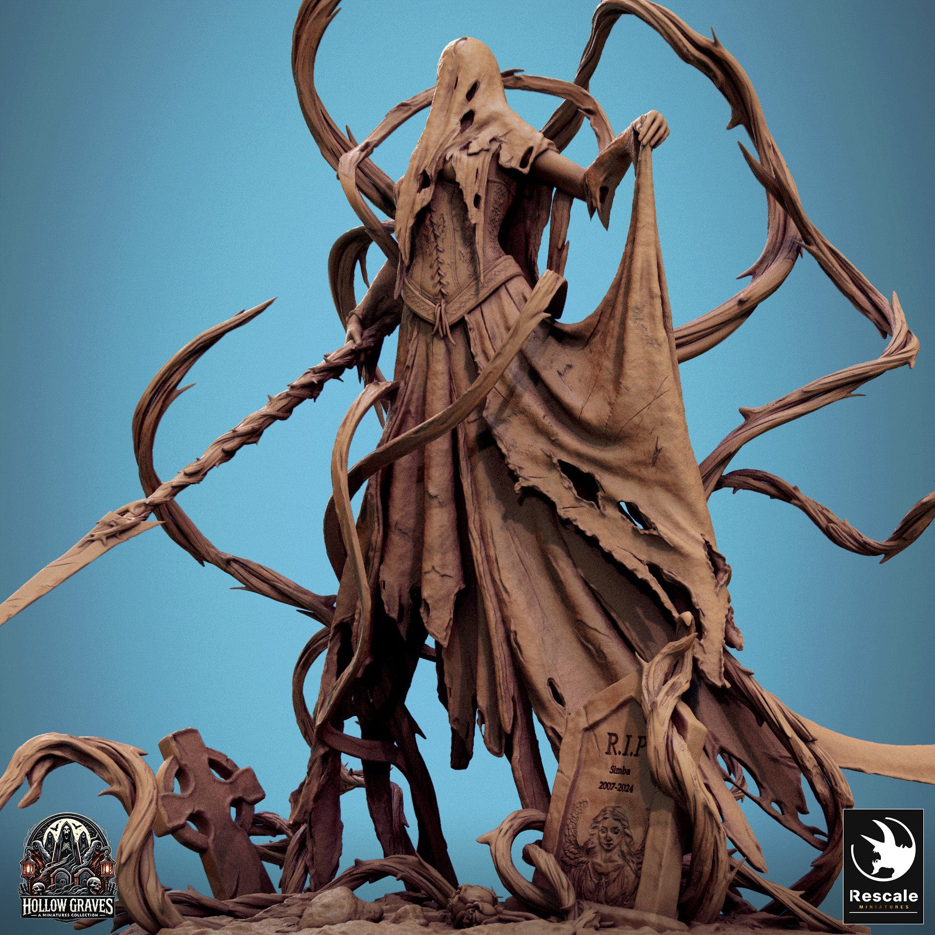 Tabletop RPG Miniature Vengeful Banshee - 32mm Qumi Rescale Miniatures Quality Miniatures - Qumi Wargaming Mini Model Figure