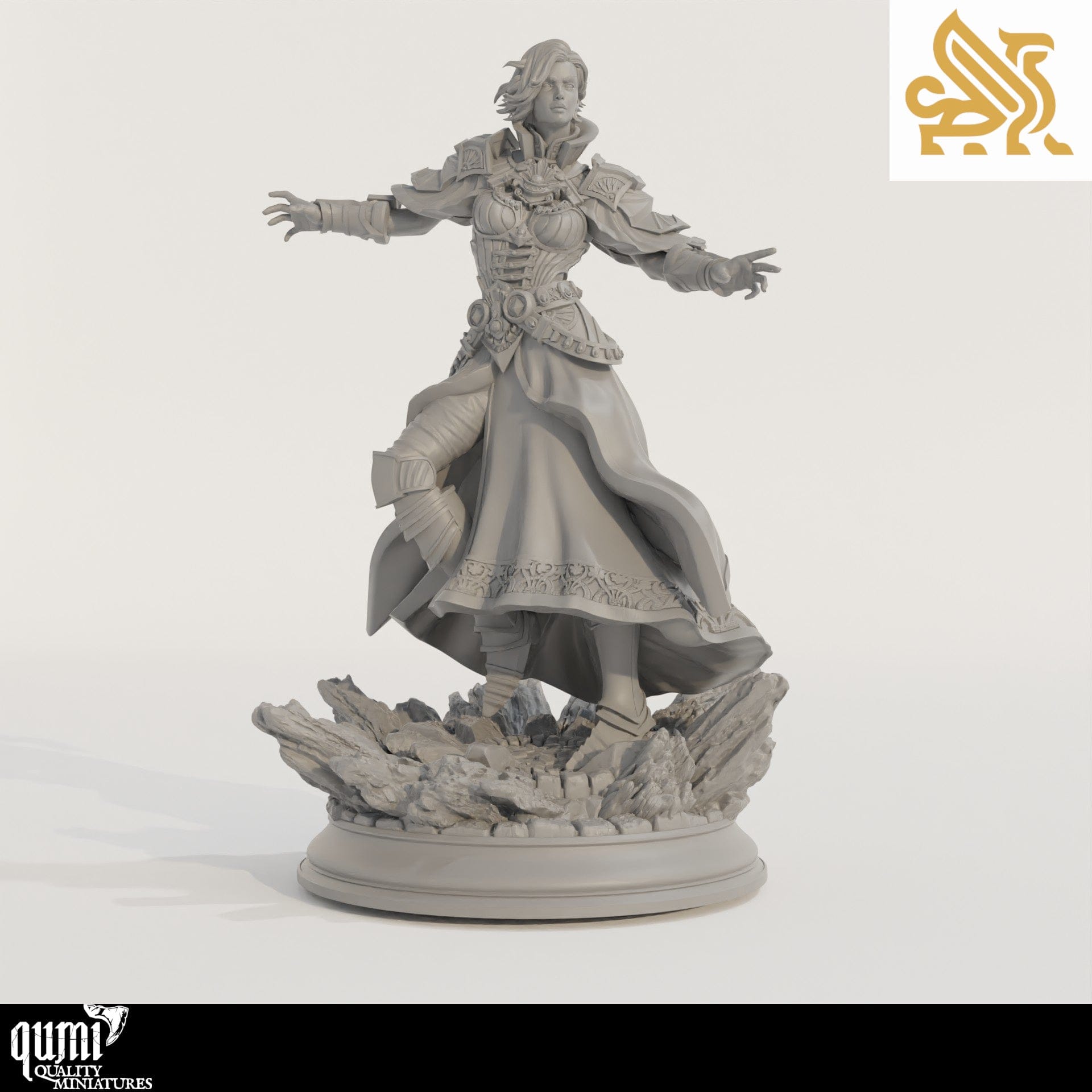 Tabletop RPG Miniature Violet  32mm 75mm Qumi - DM Stash Quality Miniatures - Qumi Wargaming Mini Model Figure