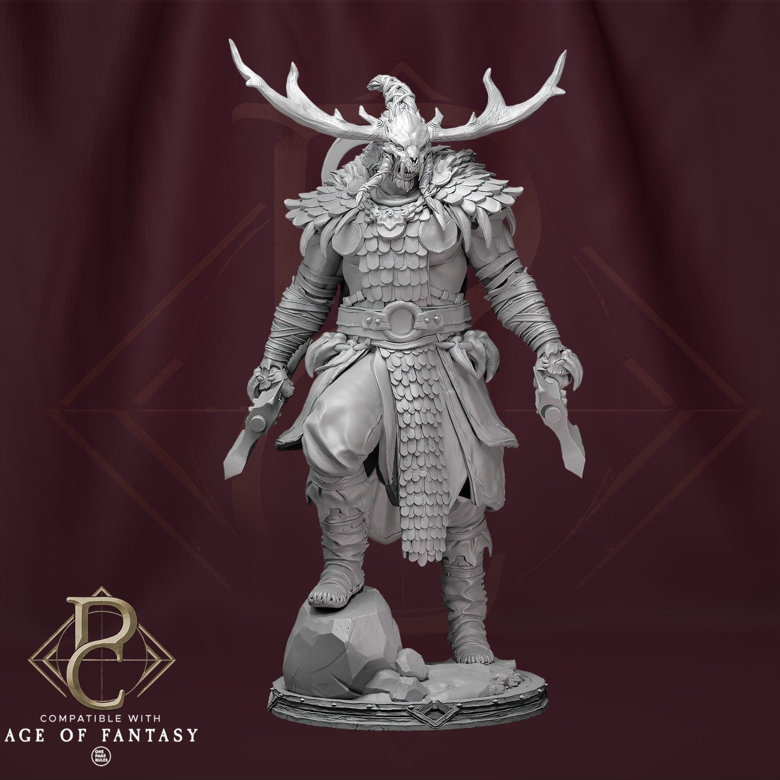 Tabletop RPG Miniature Worfar The Beastbonded - 32mm to XL Size - Qumi - Parasite Collectibles Quality Miniatures - Qumi Wargaming Mini Model Figure