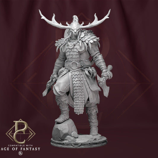 Tabletop RPG Miniature Worfar The Beastbonded - 32mm to XL Size - Qumi - Parasite Collectibles Quality Miniatures - Qumi Wargaming Mini Model Figure