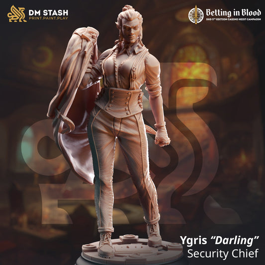Tabletop RPG Miniature Ygris - 32mm 75mm Qumi DM Stash Quality Miniatures - Qumi Wargaming Mini Model Figure