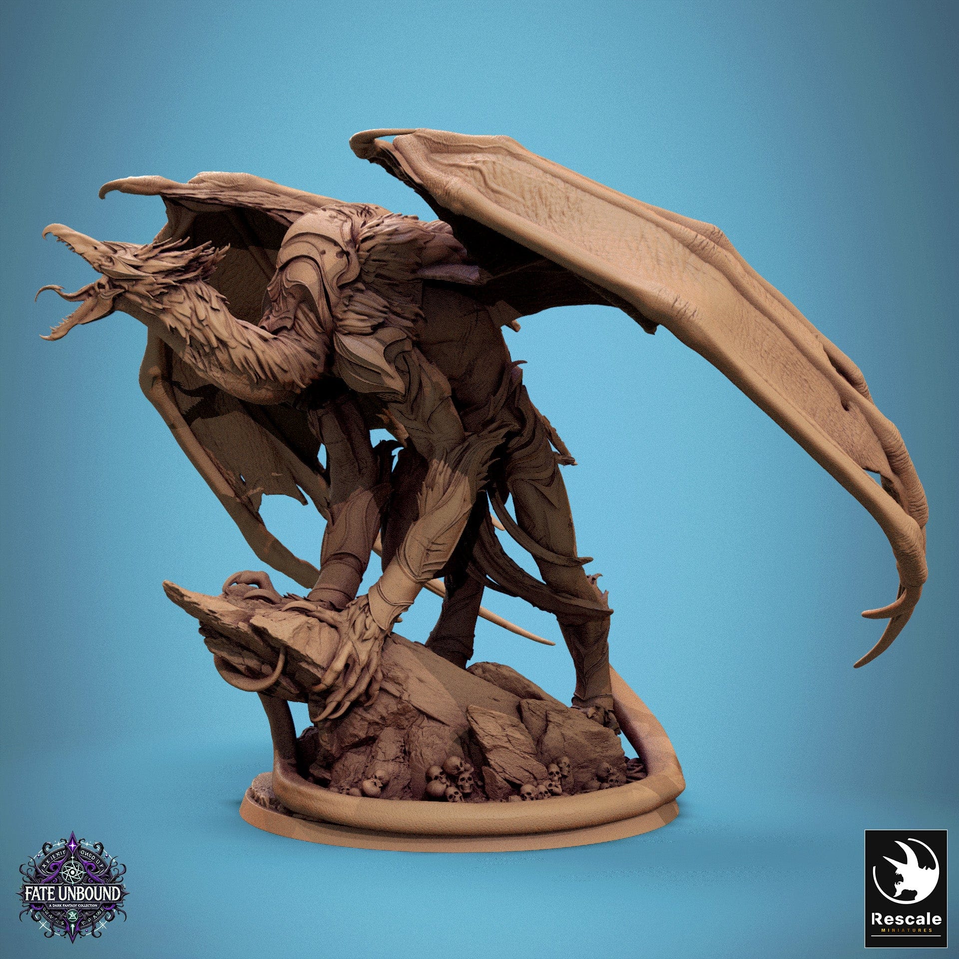 Tabletop RPG Miniature Zarkael, the Celestial Scourge 32mm Qumi Rescale Miniatures Quality Miniatures - Qumi Wargaming Mini Model Figure