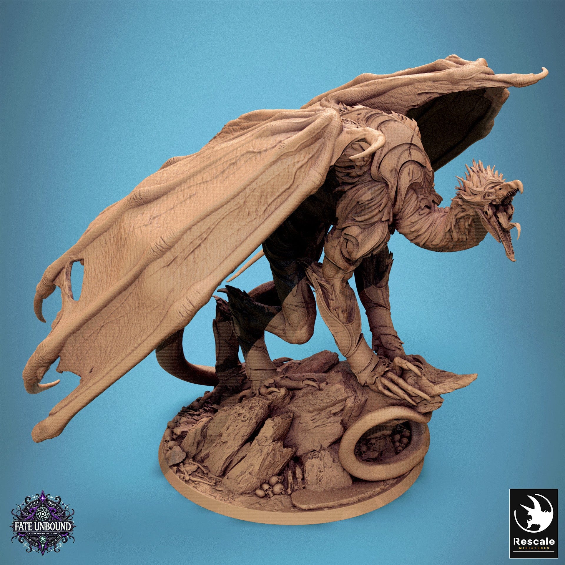 Tabletop RPG Miniature Zarkael, the Celestial Scourge 32mm Qumi Rescale Miniatures Quality Miniatures - Qumi Wargaming Mini Model Figure